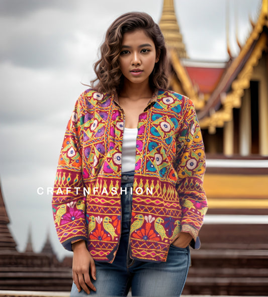 Chaqueta de mujer tribal boho