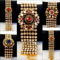 Indian Kundan Polki Bracelet