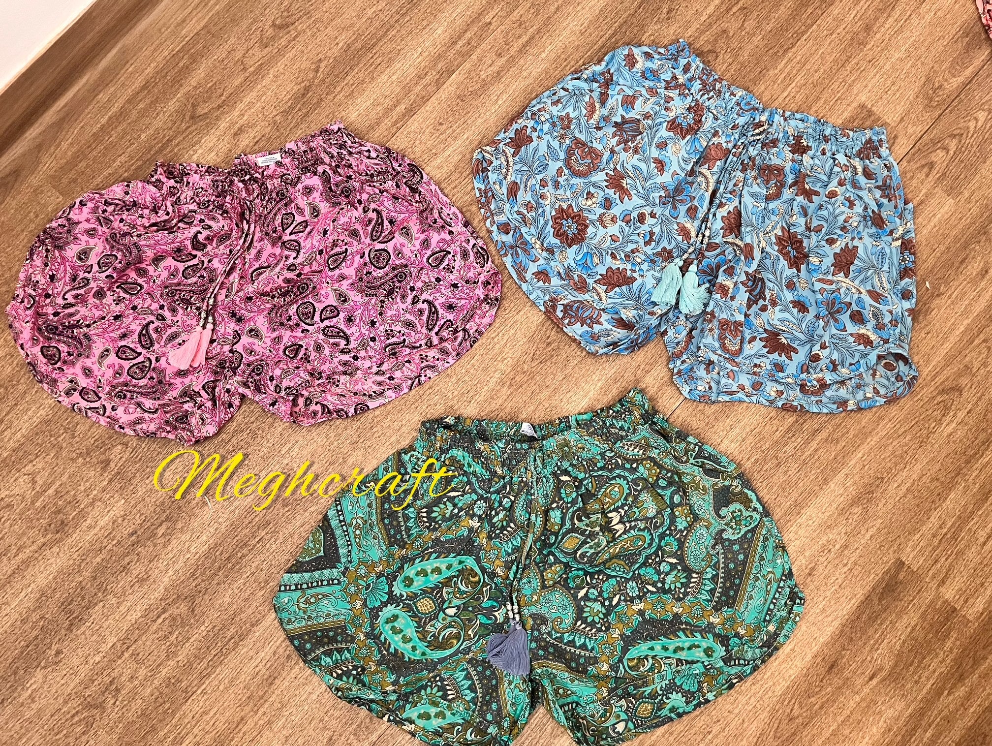 Wholesale Recycled Silk Sari Bermuda Shorts