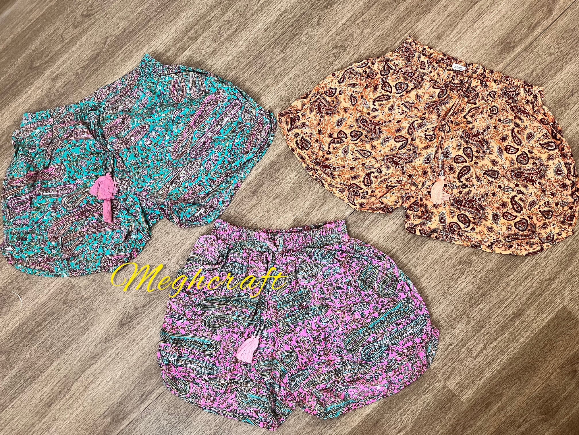 Wholesale Recycled Silk Sari Bermuda Shorts