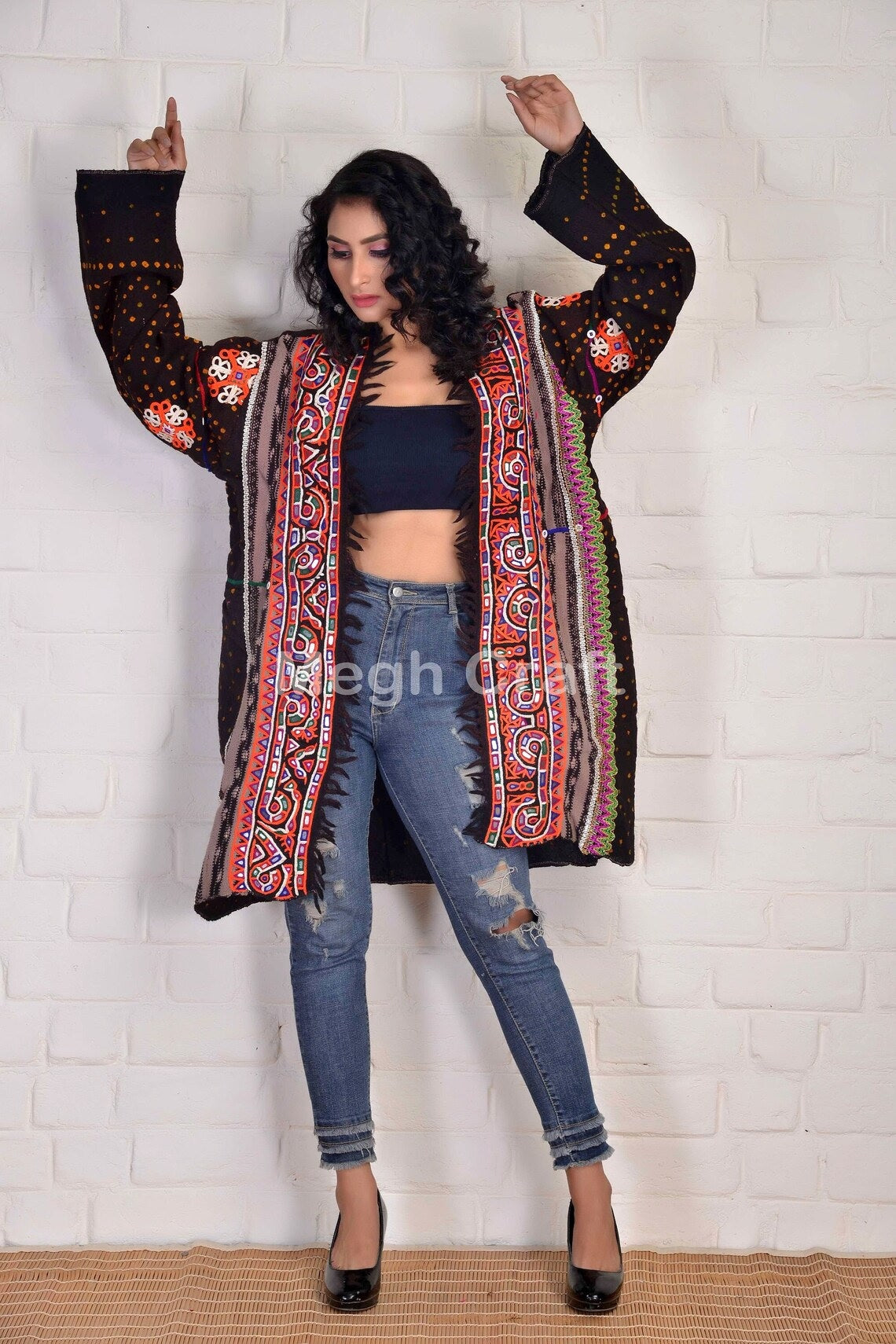 Hippie Embroidered Coat Jacket